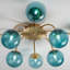 Plafonnier encastré globe en verre bleu marine-1766084300