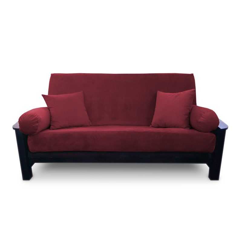 Housse de futon - texture chenille Samantha, Grand, Mélange de polyester merlot