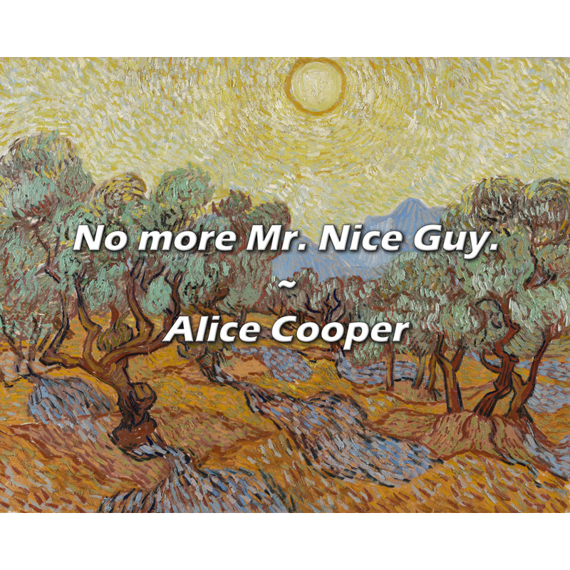 Alice Cooper Quote: No more Mr. Nice Guy.