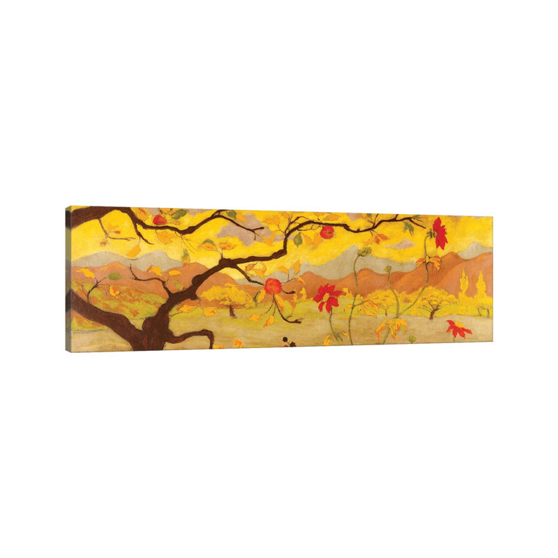 Pommier Aux Fruits Rouges, C 1 Piece Wrapped Canvas Panoramic Painting, 30.48 cm H x 91.44 cm W