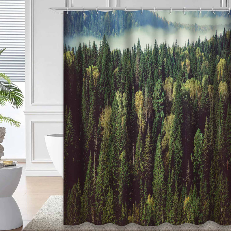 Rideau de douche Thick Fog Forest, L 72 po x l 72 po