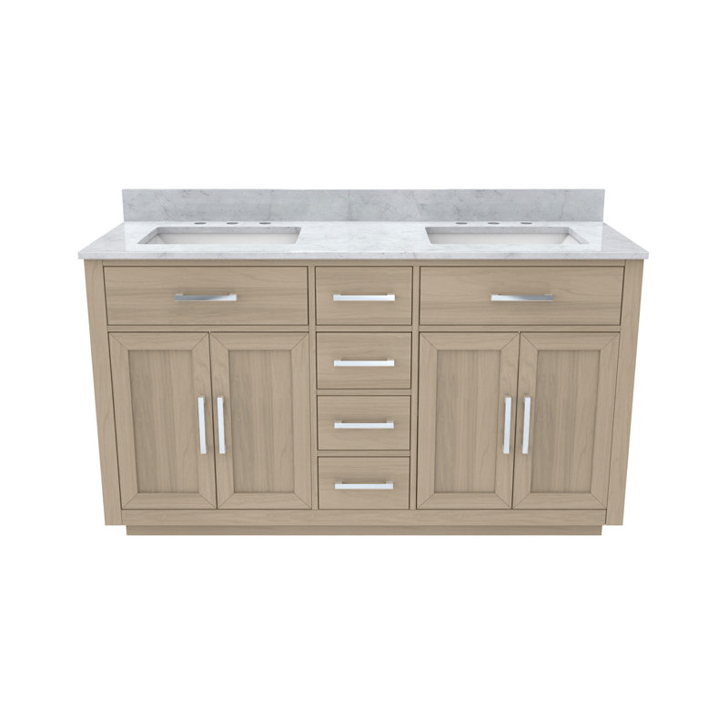 Dexterity 60" Double Bathroom Vanity Set, Light Sage