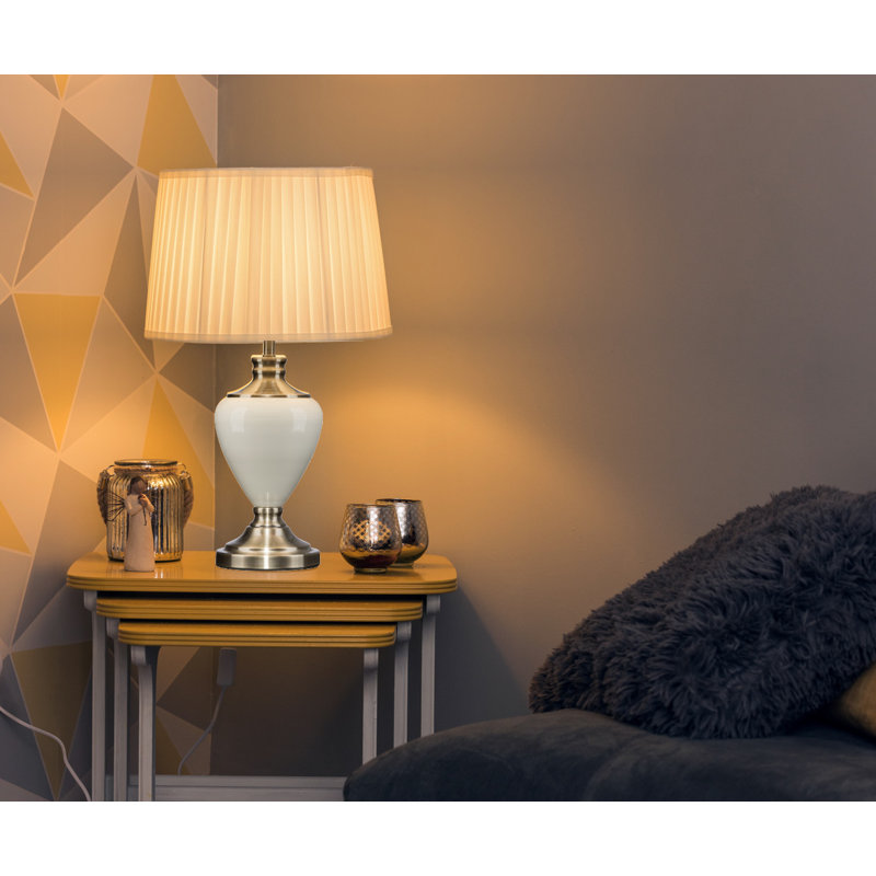 Foran 57Cm Classic Cream Antique Brass Table Lamp