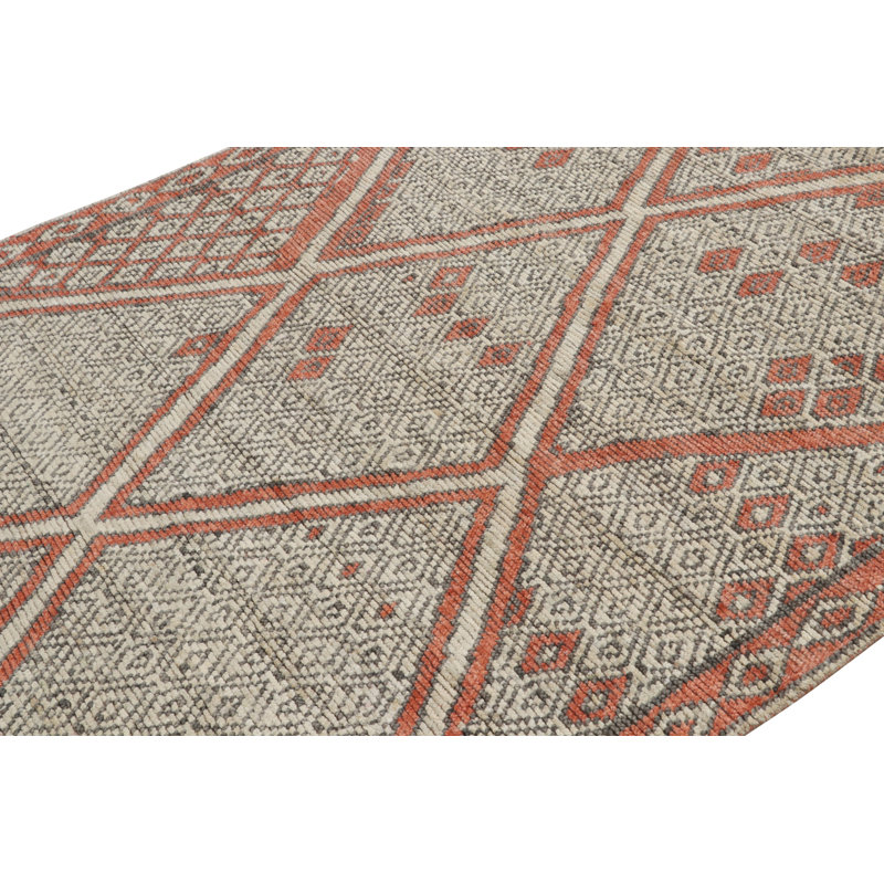 Moroccan Hand Knotted Silk Area Rug, Rectangle 4' x 5'