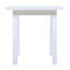 Table de bout rectangulaire en bois d'acacia SELMA en polyuréthane blanc