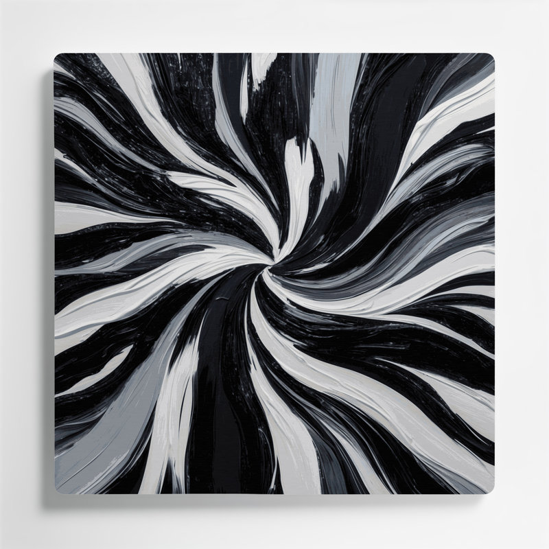 Abstrait art figuratif noir en métal 56, H 12 po x l 12 po