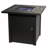 Pauletta Square Steel Propane Fire Pit Table with Hidden Fuel Tank
