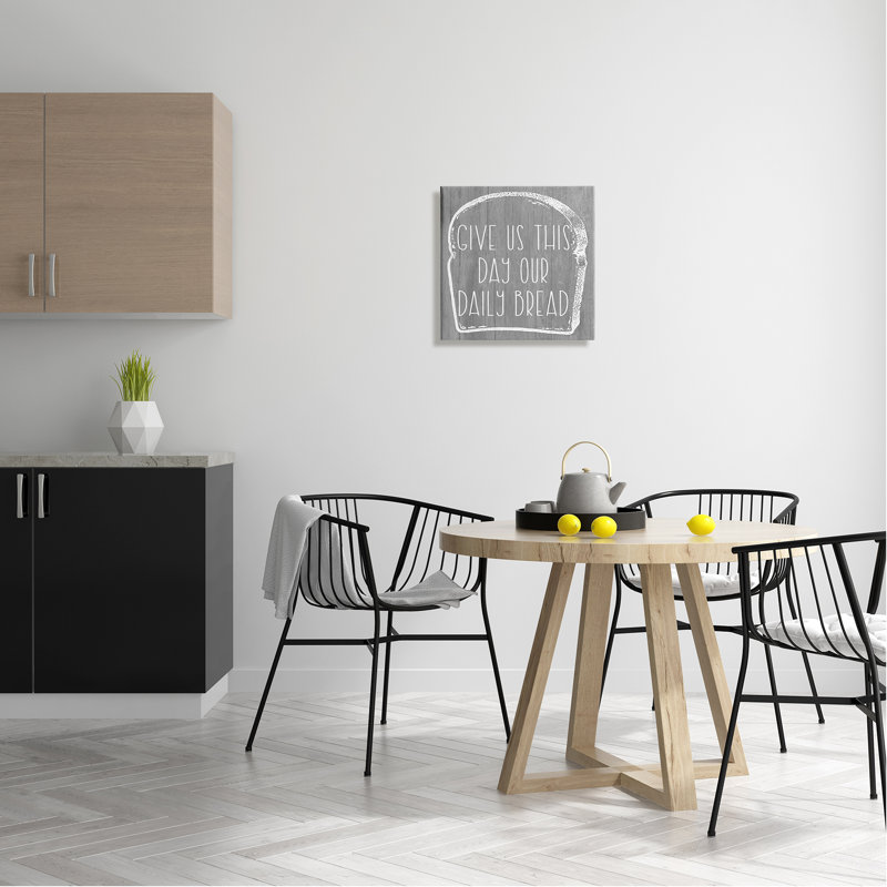 «Our Daily Bread Fun Traditional Kitchen» par - Art textuel sur, H 17 po x l 17 po x P 1,5 po