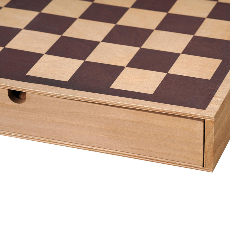 American Art Decor 2;2 Player Wood Chess And Checkers Set
