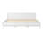 PINE SOLID WOOD KING SIZE BED, SOLID AND STABLE, NO BOX SPRING NEEDED, WHITE COLOR-95027247