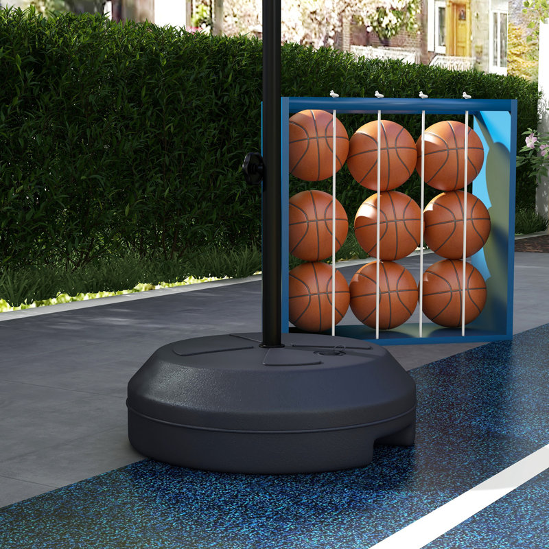 3-5ft Basketball Hoop Stand with Dartboard, Darts and 15" Backboard