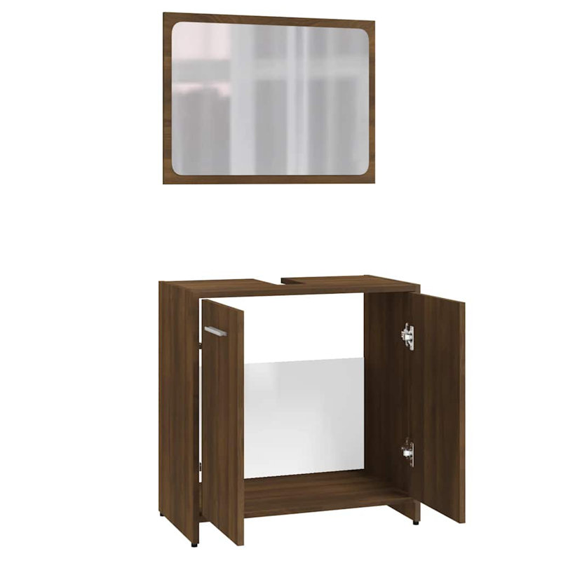 Labus 60cm Single Bathroom Vanity Base Only, Brown 