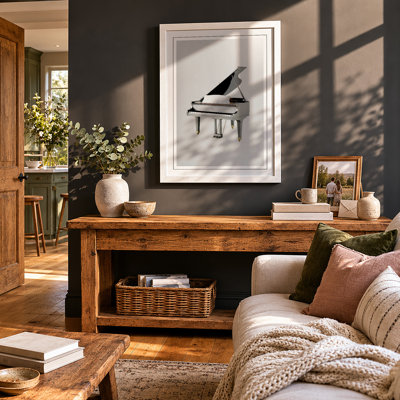 Grand Piano Elegance Modern - Framed Print