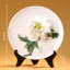 Assiette décorative pivoine traditionnelle en céramique - Artisanat intemporel