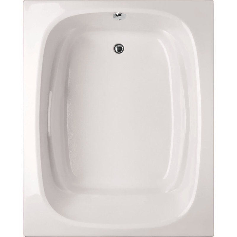 Designer Alexis 60" x 48" Soaking Acrylic Bathtub, Almond, Polished Chrome