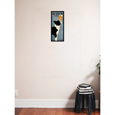 «Boston Terrier Brewing Company» par Ryan Fowler, affiche vintage encadrée