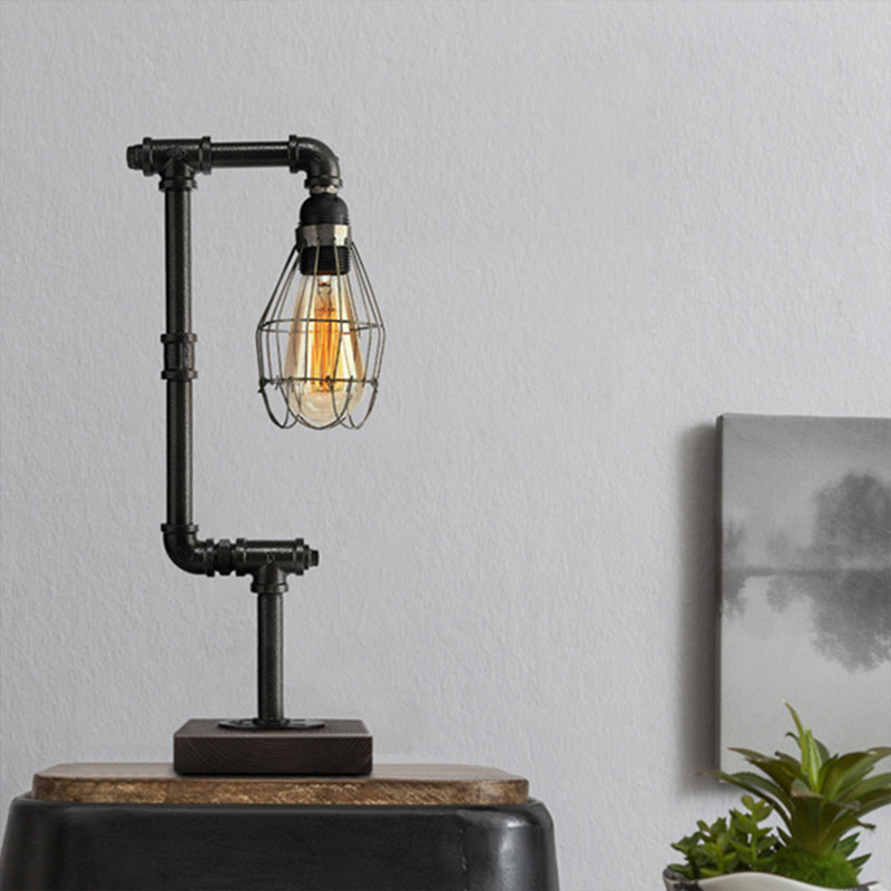 Elioenai Solid Wood Desk Lamp