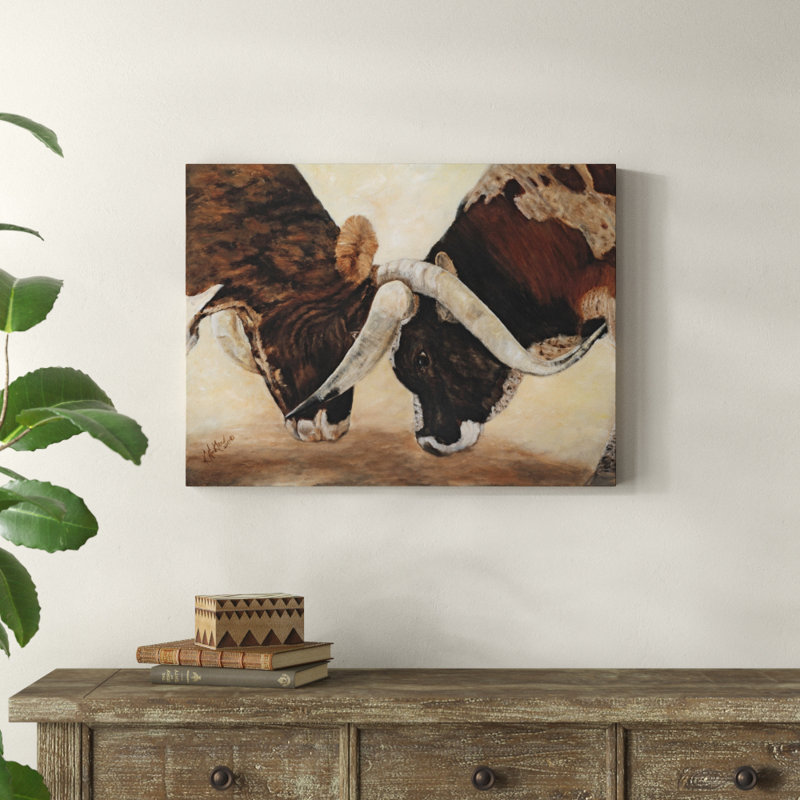 « crochet em cornes i », peinture sur toile tendue, H 14 po x l 19 po x P 2 po