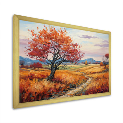 Vangogh Autumn Path I, encadré sur toile par Vincent Van Gogh, peinture