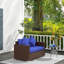 Causeuse de patio en osier avec coussins Outsunny