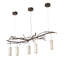 Luminaire suspendu unique en cuivre bruni antique à 5 lumières Jameiah