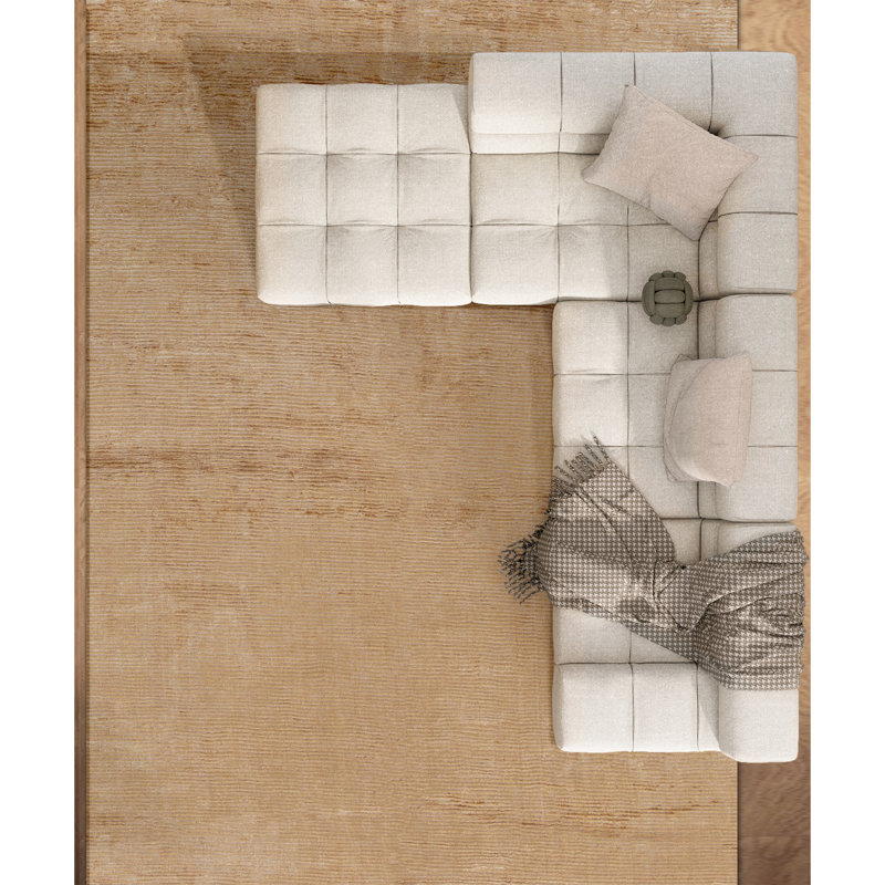 Area Rug in Orange, Rectangle 8'11" x 12'