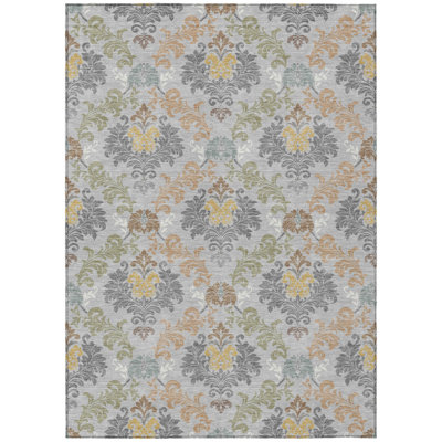 Machine Washable Indoor/Outdoor Chantille ACN2544 Damask Rug