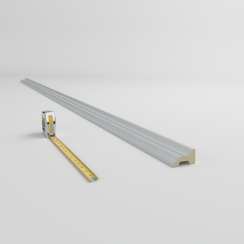 Primed Urethane Geometric Panel Moulding Sample, 12 in.