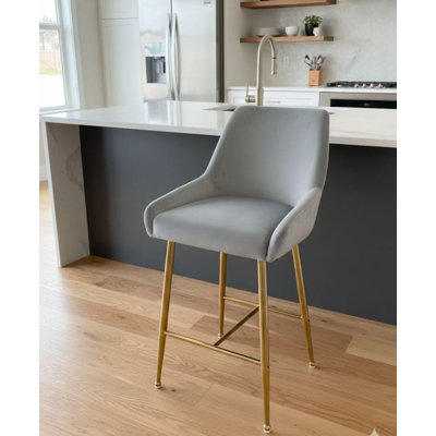 Tabouret en velours Raymond