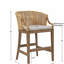 Tabouret de comptoir fabriqué à la main en rotin H 25 po
