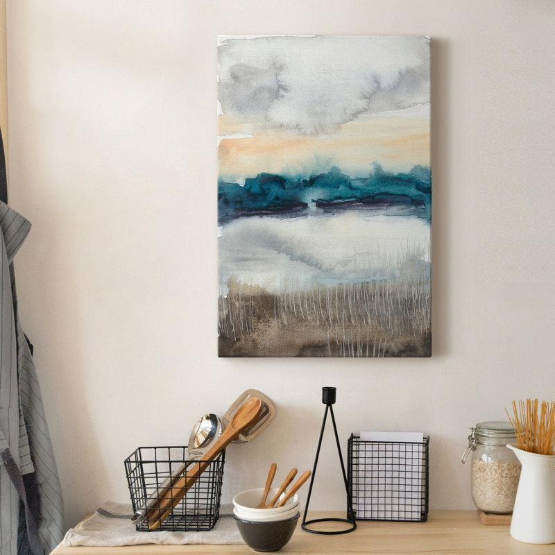 «Lakeview Sunset II», reproduction sur toile tendue, H 18 po x l 12 po x P 1 po