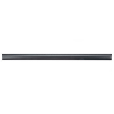 Chester 1/2"x12" Ceramic Round Wall Tile Trim in Matte Black