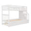 Twintwin Bunk Bed With Trundle And White Steady Build For Bedroom - Solid Wood-2115182781