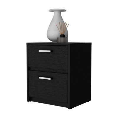 Bedroom 2 Nightstand, Black - And Storage Option Nightstand In For Offers A Convenient Stylish