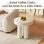 Cream-White Round Coffee Table Set, Minimalist and Versatile