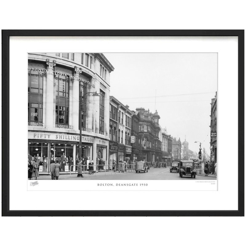 Bolton, Deansgate 1950 by Francis Frith - Single Picture Frame Print, 45cm H x 60cm W x 2.3cm D