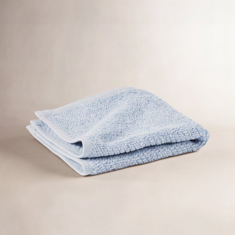 Air Weight Organic Wash Cloth, Stone Blue