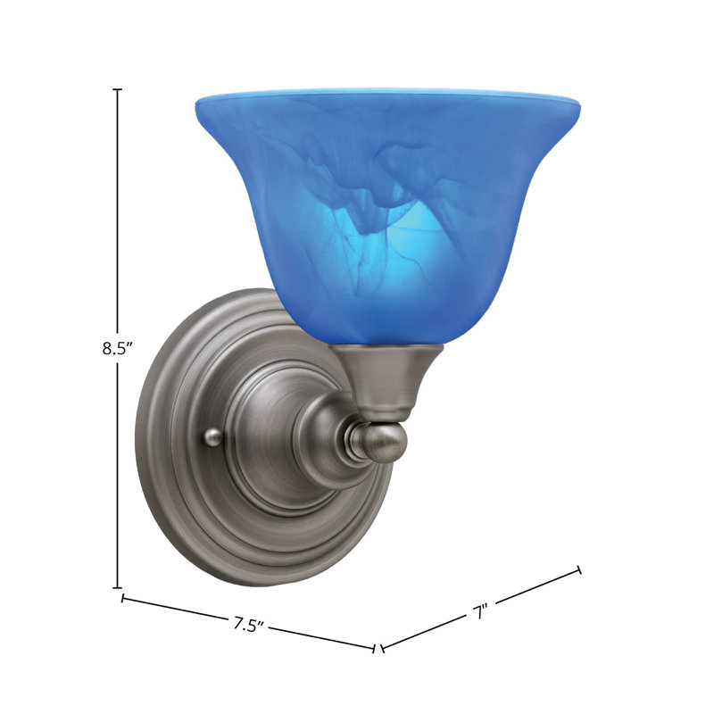 Wall Sconce With 7" Glass, Brushed Nickel