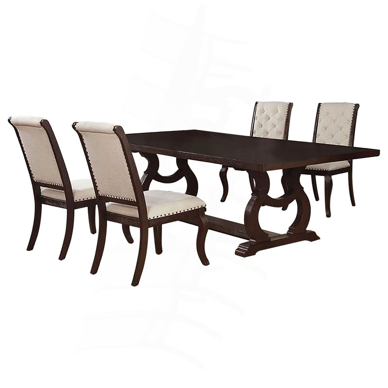 Rustic Java 5-Piece Extension Leaf Dining Set