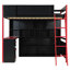 Lit mezzanine en bois avec bureau-1841328381