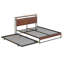 Base de lit plateforme avec lit gigogne et ports USB pour grand lit