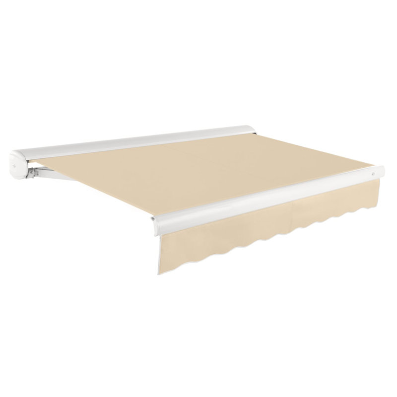 Auvent rétractable avec cassette Awntech Key West, Manuel, Tanné, H 9,38 po x l 144 po x P 120 po