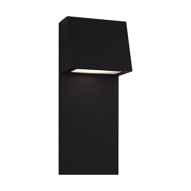 Canto Aluminum LED Wall Light, Black, 16" H x 6.5" W x 4.25" D