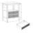 Clive 2 Drawer Nightstand 22"W With Shelf And Cane Doors, Medium Brown-2085749267