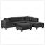 Canapé modulaire de 105 pouces avec repose-pieds avec rangement, canapé en L avec 2 coussins et porte-gobelets, méridienne réversible pour le salon-118133069