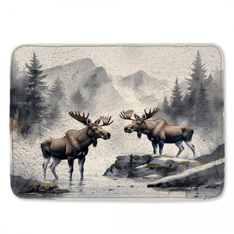 Tapis de bain Moose In Mountain, L 24 po x L 17 po