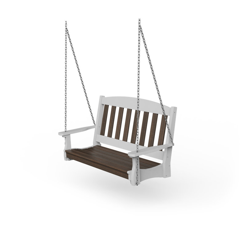 Balancelle de jardin Alister Poly, Noyer brésilien / blanc