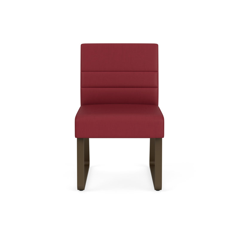 Chaise d'invité sans accoudoirs Waterfall, Bronze, Vinyle Patriot Plus Bordeaux
