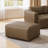 Beryl Square 26.97'' W Modern Full-Grain Leather Ottoman-146393450