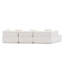 140 po en L avec méridienne pour le salon, 4 sièges, blanc - sans assemblage, méridienne modulaire en tissu respirant, 4, décor minimaliste moderne rembourré de mousse-2012432148